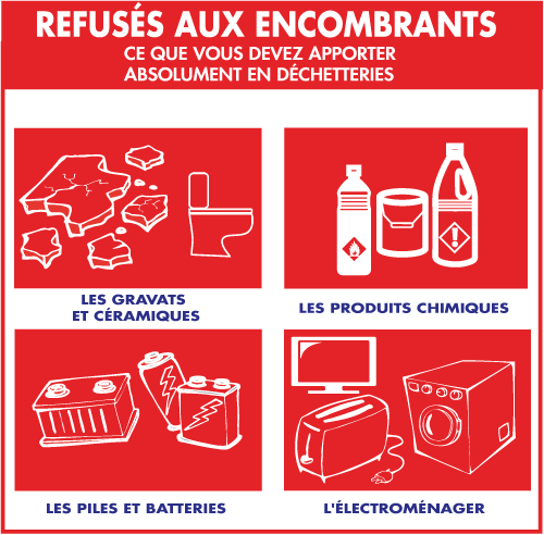 Déchets encombrants acceptés